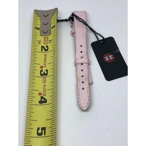 Authentic Michele Leather Watch 2 Piece Band Pink 12mm L205 - Picture 1 of 8